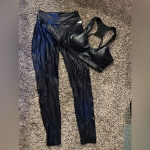 Bombshell high rise glossy workout set. Worn once.